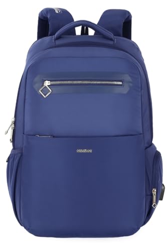 American Tourister Jit+ Polyester Zip Closure 6 Compartment Laptop Backpack (Blue, Free Size),35 L