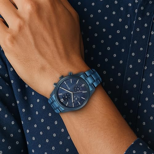 Titan Neo Splash Blue Dial Quartz Multifunction Stainless Steel Strap W- image 7