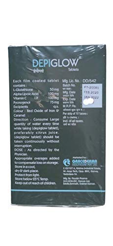 Depiglow Reduced L-Glutathione 50mg 30 Tablet- image 2