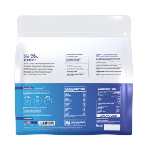 Decode Age OptiAge Collagen Supplement | Supports Hair, Skin, Bone and Joint Health | 75 gm, 14 Servings