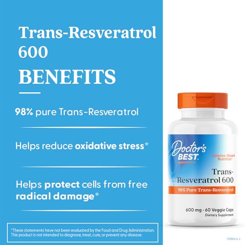 Doctor's Best Trans-Resveratrol 600, Non-GMO, Vegan, Gluten Free, Soy F- image 7