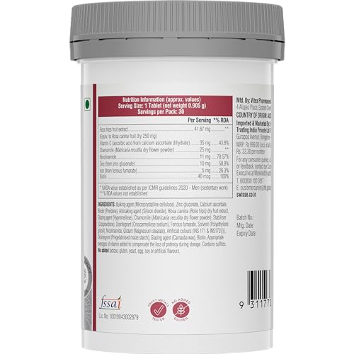 Swisse Biotin+ with Nicotinamide & Rose Hips + Vitamin C For Healthy Ha- image 7