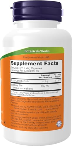 Now Foods Slippery Elm 400Mg 100Vcap- image 11