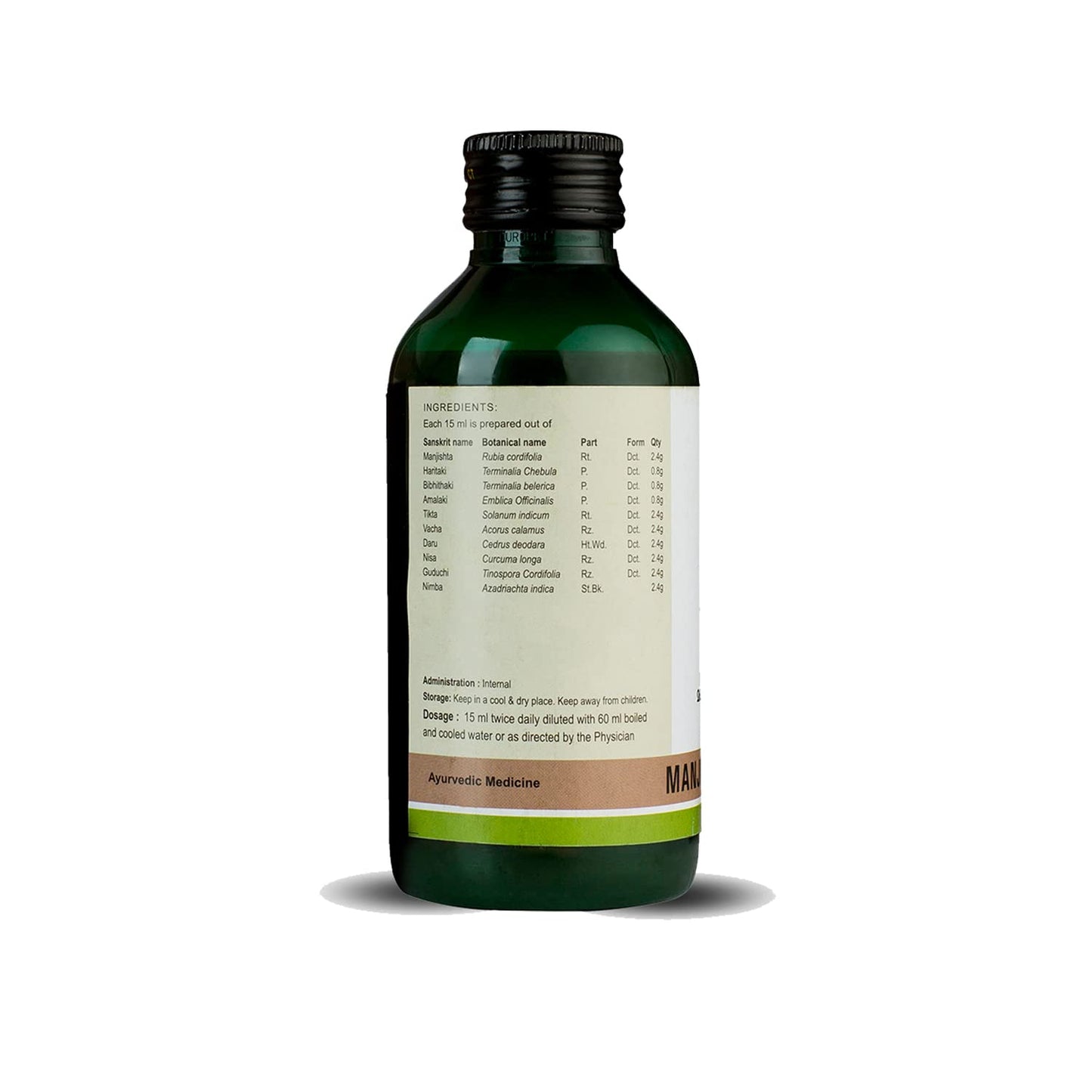 Kerala Ayurveda Manjishtadi Kwath 200 Ml With Manjishta, Triphala, Gudu- image 4