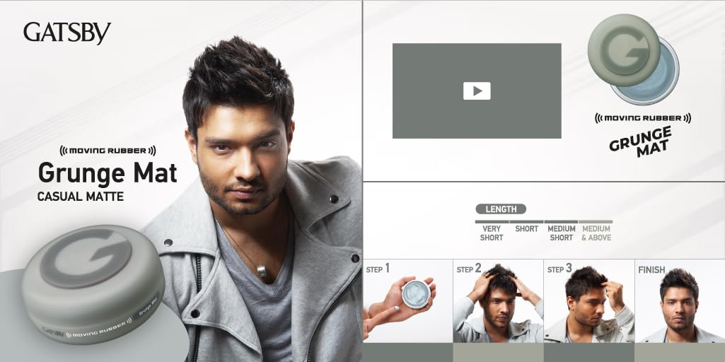 Gatsby Moving Rubber - Grunge Mat 80gm | Strong Holding Power, Matte Fi- image 6