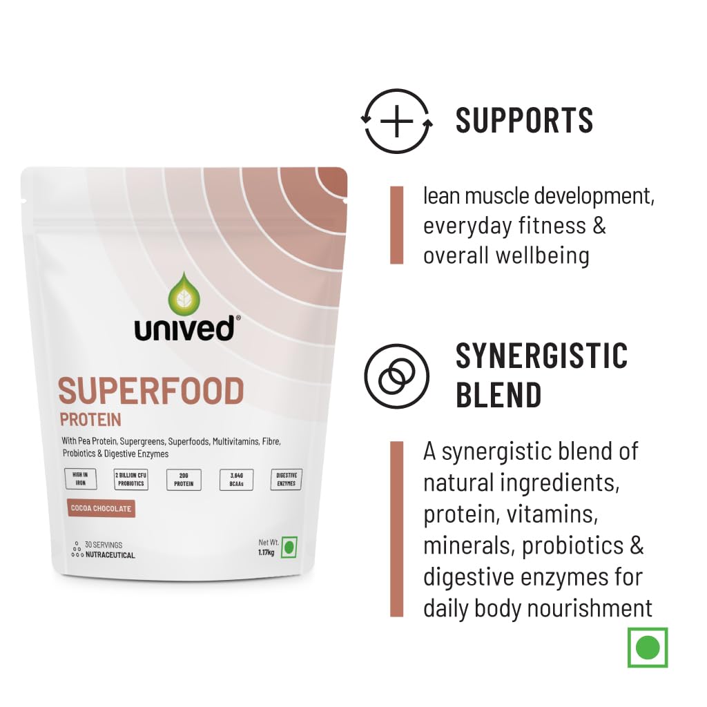 Unived Superfoods Protein, Plant-Based blend of Pea Protein, Superfoods- image 8