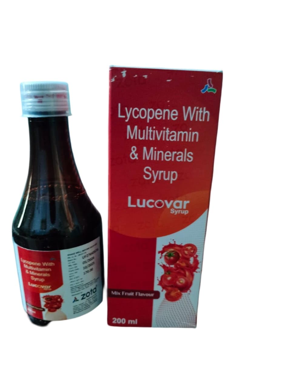 Lucovar Lycopene with Multivitamin & Minerals Syrup - 200ml | Mixed Fruit Flavor | Supports Immunity & Overall Health