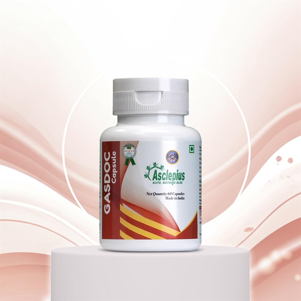 Kirti Health Care Gasdoc Capsule Traditional Herbal Blend and Botanical Dietary Supplement for Daily Routine Wellness Management, 60 Capsules