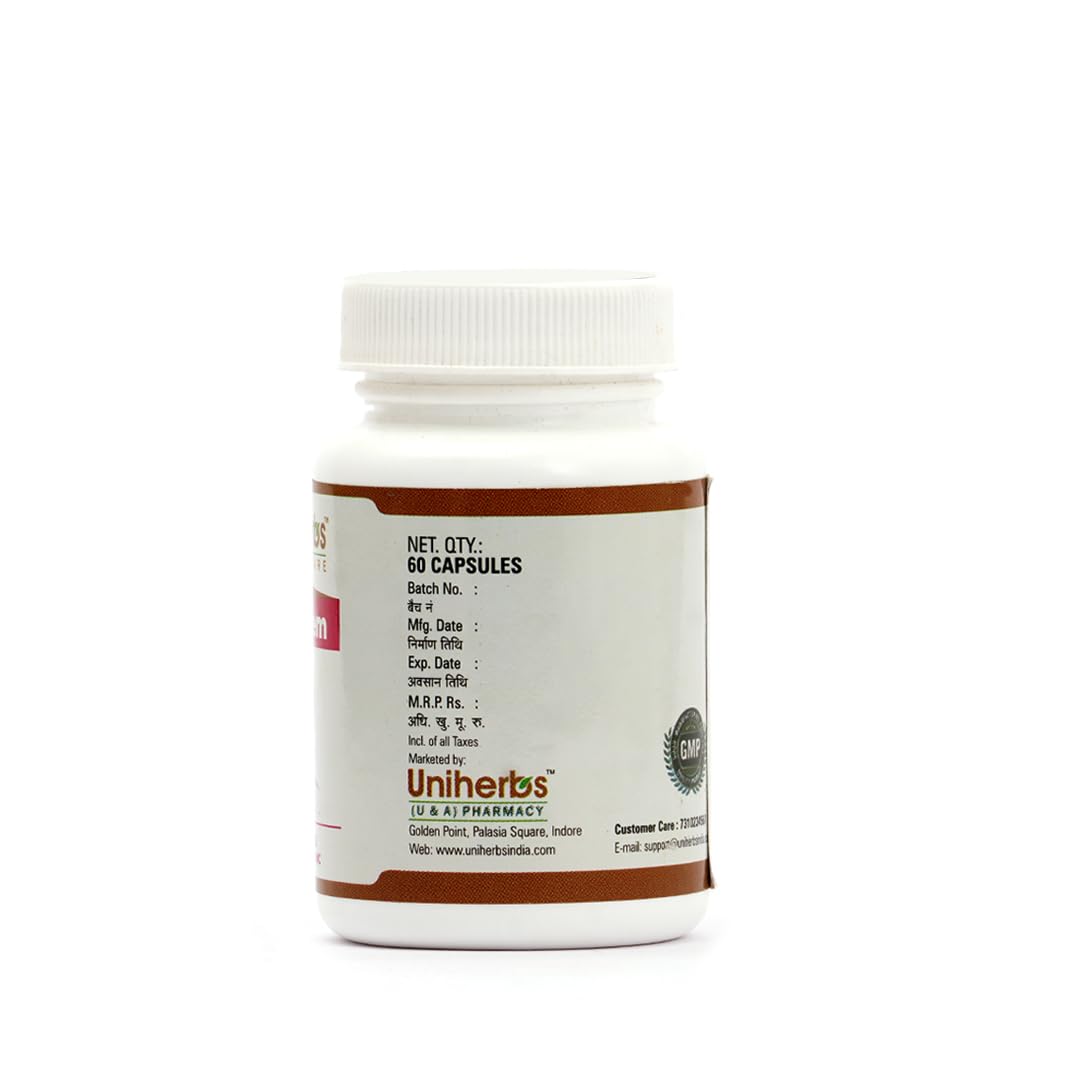 Uniherbs Uni Fem Capsule Stop Heavy Period Flow Clotting Period Pain for Women, Ayurvedic Medicine For Men and Women(60 Capsule) (1)