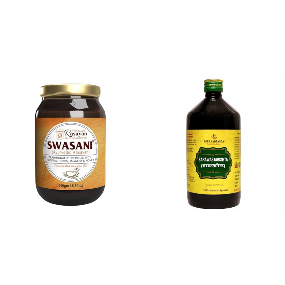 Swasani® Ayurvedic Rasayan for Respiratory Health for All Pack of 3 | Deep Ayurveda Sarawastarishta 450 Ml