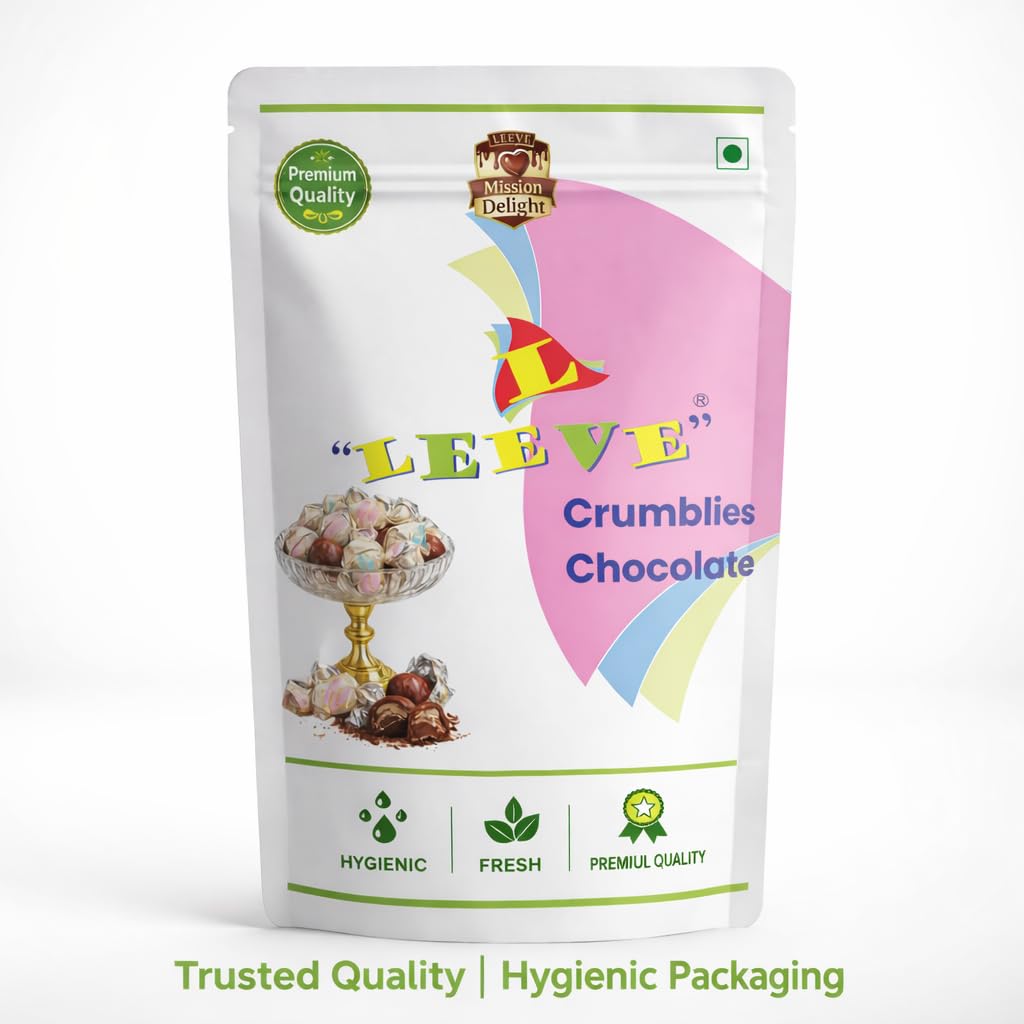 Leeve Crumblies Chocolate 200g | Crunchy Chocolate Bites | Crispy Choco Cubes | Kids Favorite Treat | Snack & Gifting Chocolate | Sweet Dessert Delight