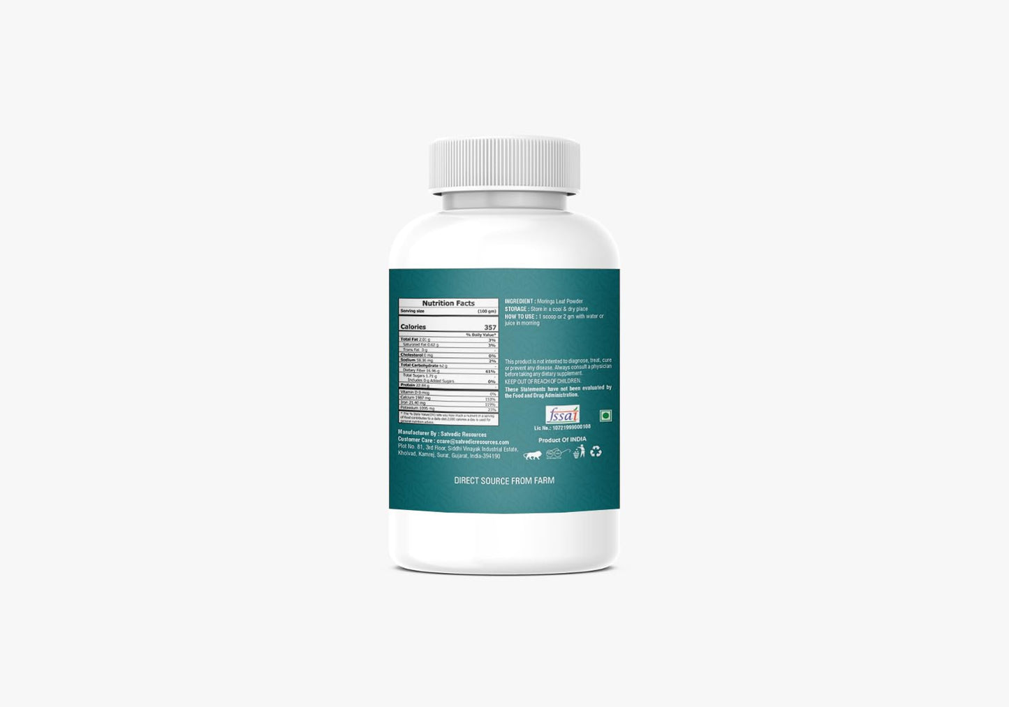 Moringa Leaf Powder Herbal Supplements For Personal Health Care Improvement Herbal Supplement | Good for Immunity, Digestion, skincare and Haircare