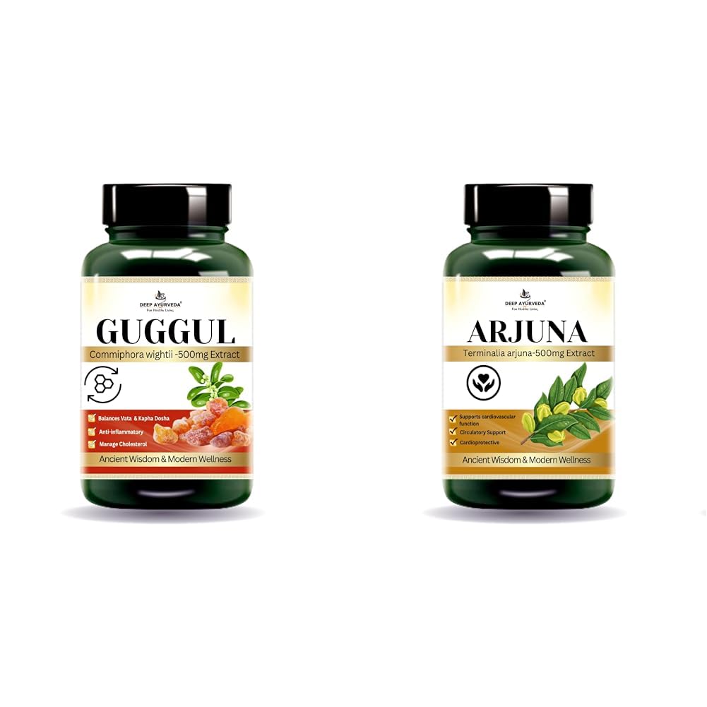 Deep Ayurveda Guggal Vegan Capsules | Deep Ayurveda Arjun Vegan Capsules