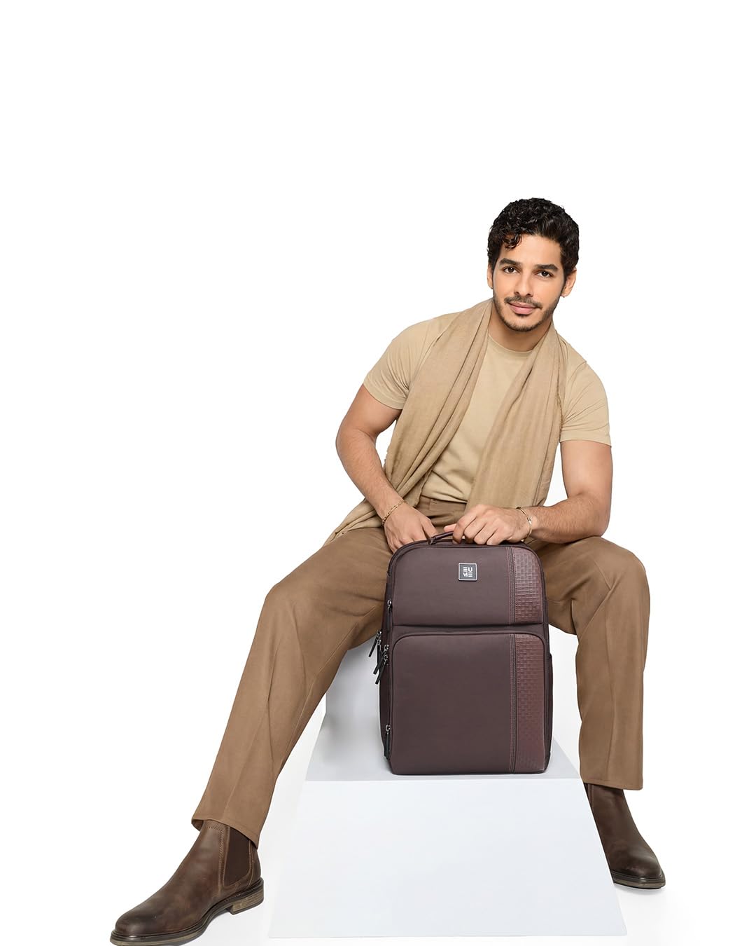 EUME Premium 15.6 in Laptop bags for Men & Women Office Use | Stylish Backpack Bag | Spacious Backpack for Travelling | 24L Zenith Brown