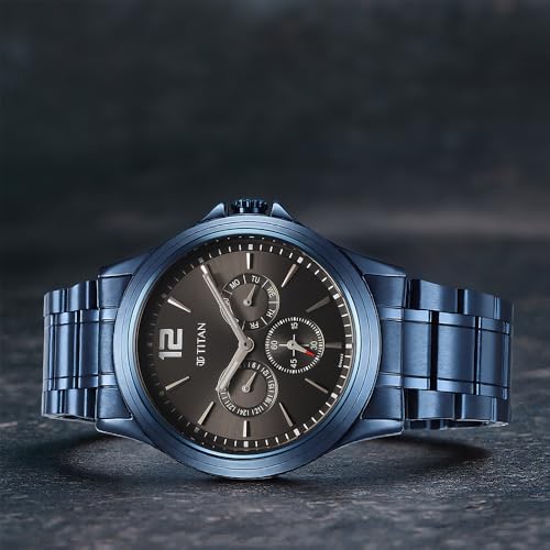 Titan Neo Splash Gray Dial Quartz Multifunction Stainless Steel Strap W- image 9