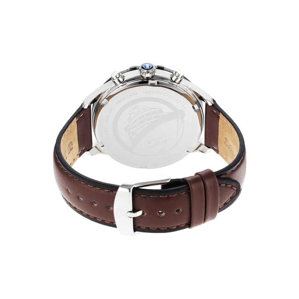 Titan Regalia Maritime White Dial Quartz Multifunction Leather Strap Wa- image 6