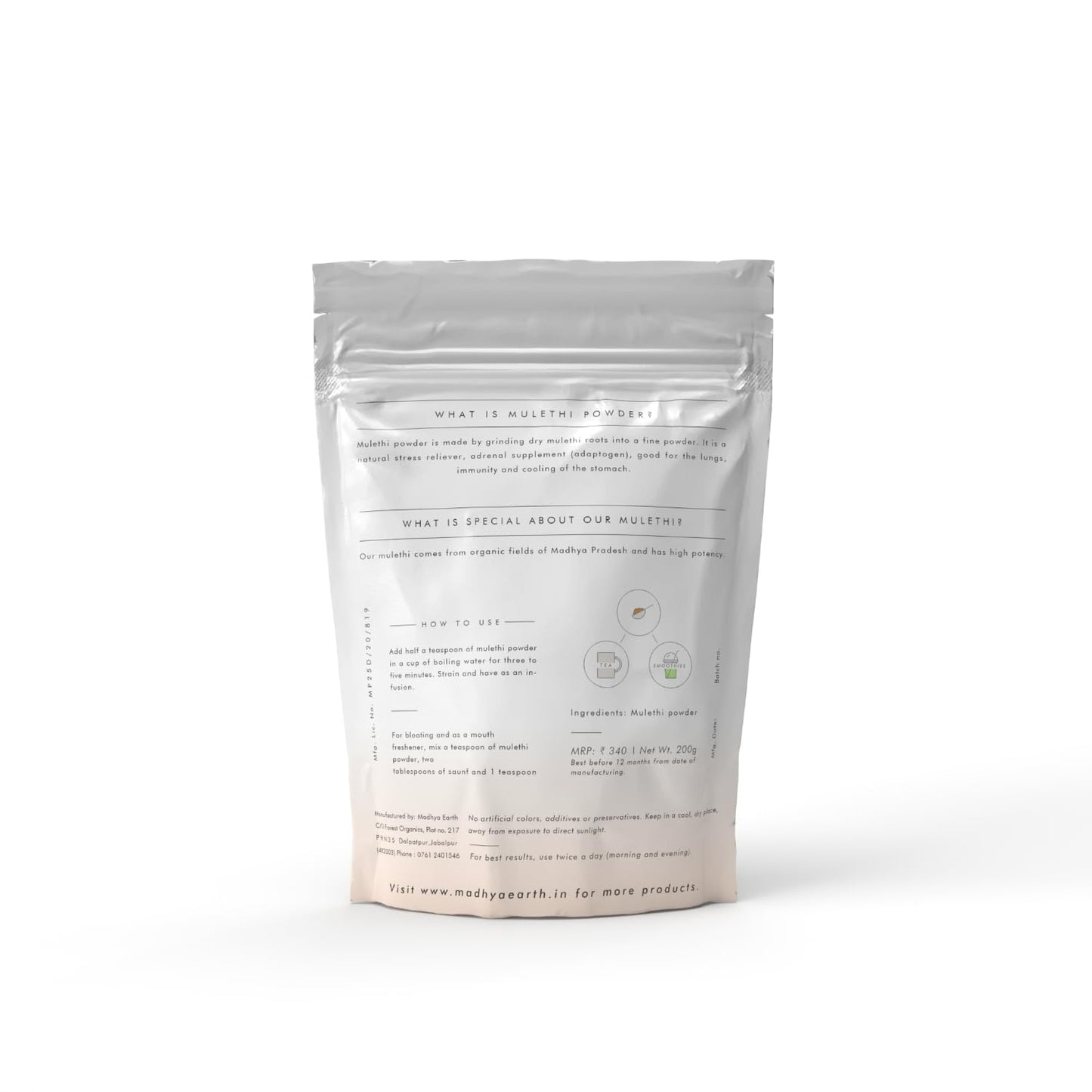 Madhya Earth Mulethi Powder | 100% Pure & Natural | Ayurvedic | 200gm- image 2