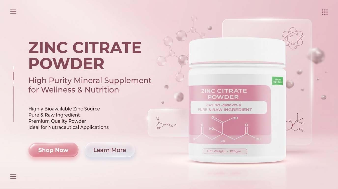 Bioven Ingredients Zinc Citrate Powder- 125gm