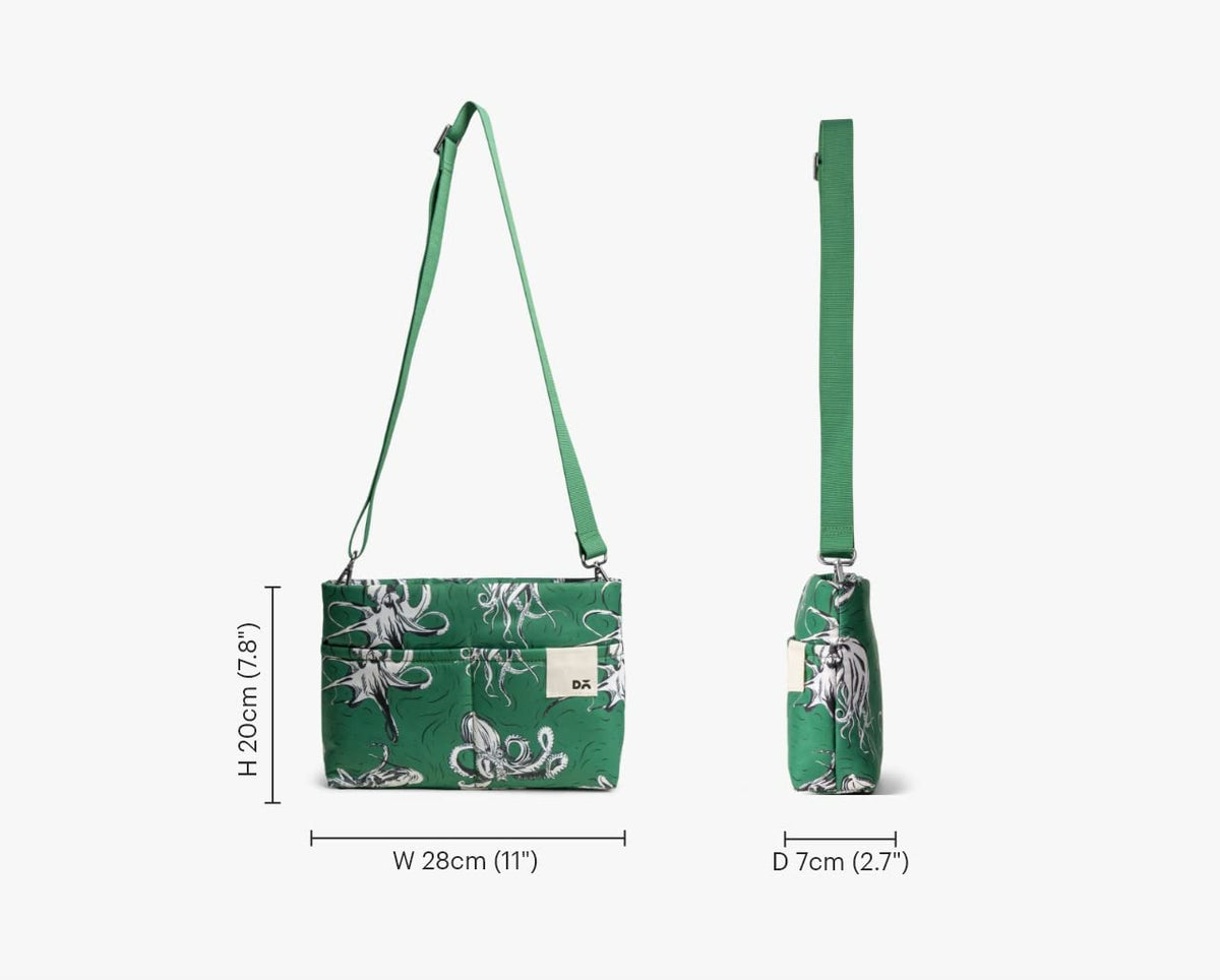 DailyObjects Printed Retreat Sling Crossbody Bag For Girls, Men and Women| Crafted with soft-touch Polyester | One Spacious Main Zippered Compartment and Two Deep Slip Pockets | Detachable Strap