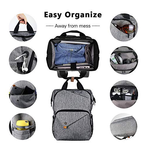 Hap Tim Laptop Backpack 15.6/14/13.3 Inch Laptop Bag Travel Backpack for Women/Men Waterproof School Computer Bag Large Capacity Bookbag for College/Travel/Business (7651US-G)