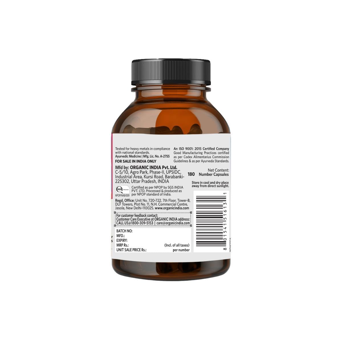 Organic India Weight Balance - 180 Capsules- image 3