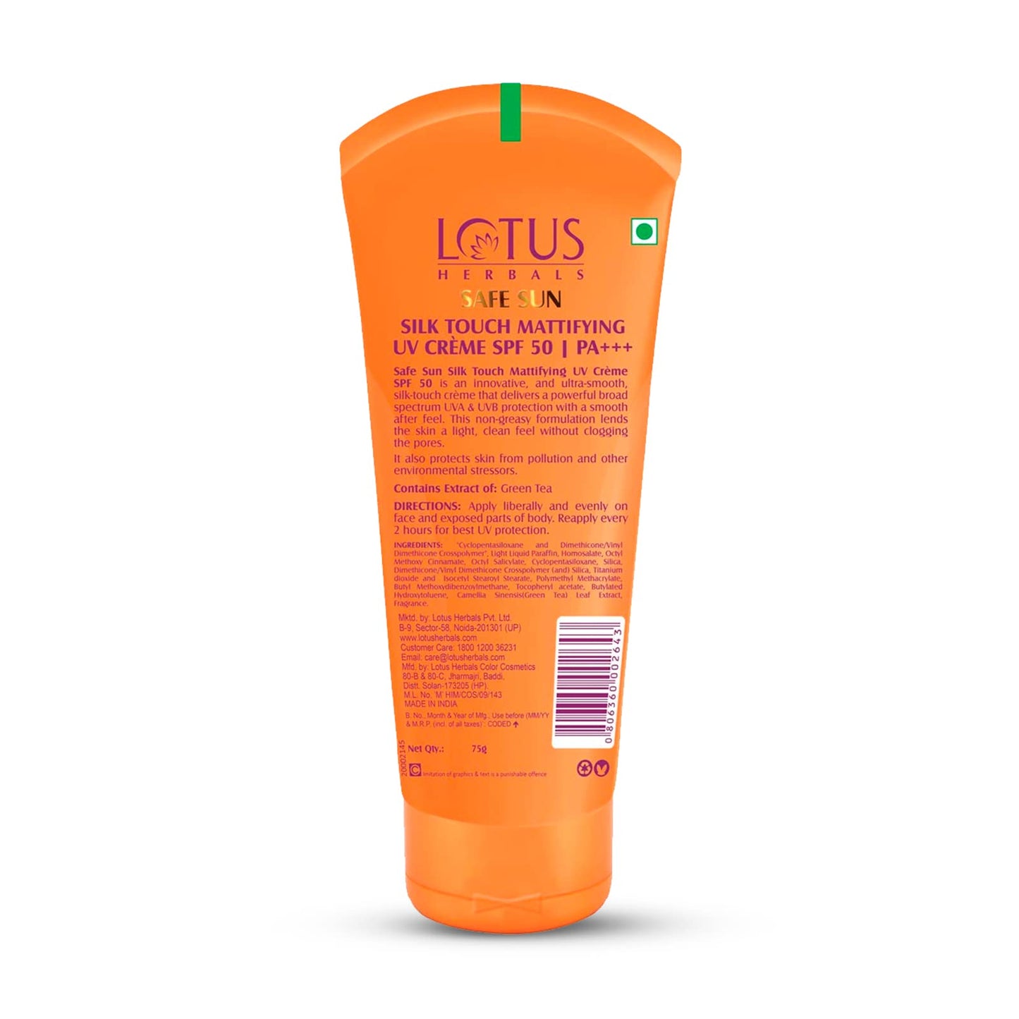 Lotus Herbals Safe Sun Silk Touch Mattifying Uv Screen Crème Spf 50| Pa- image 7