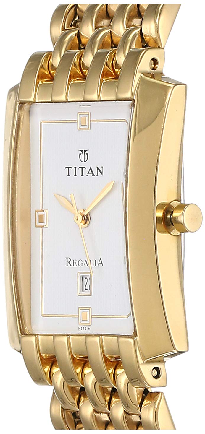 Titan Regalia Analog White Dial Men's Watch-NL1927YM04- image 7