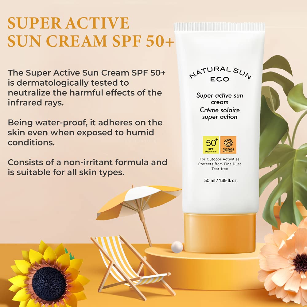 The Face Shop Natural Sun Eco Sunscreen with SPF 50+ PA +++ Protect Fro- image 6