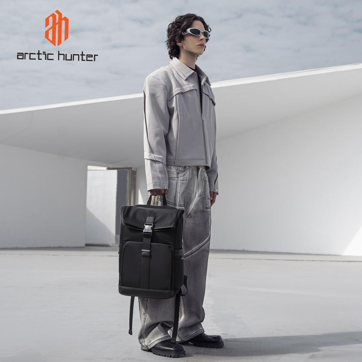 Arctic Hunter Laptop Backpack for Men Women 18L Innovative Nylon Water-repellent Ergonomic EVA Back 15.6" Stylish Laptop Bag Anti-theft Buckle Office Backpack for Daily Commuting College