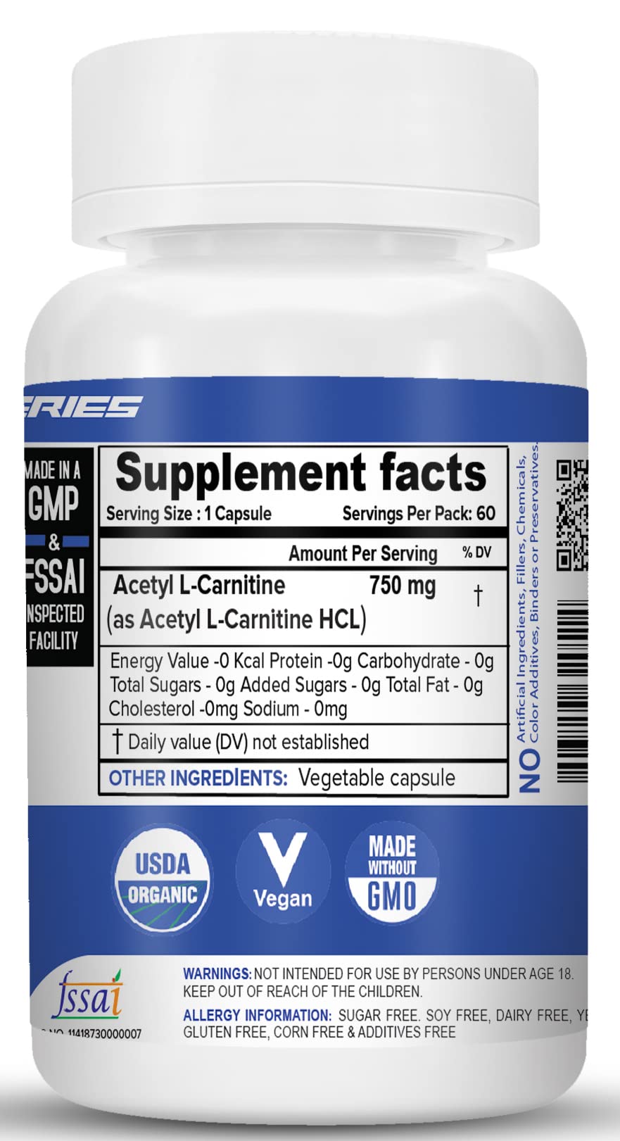 NutriJa Acetyl L-Carnitine 750mg - 60 Capsules- image 7