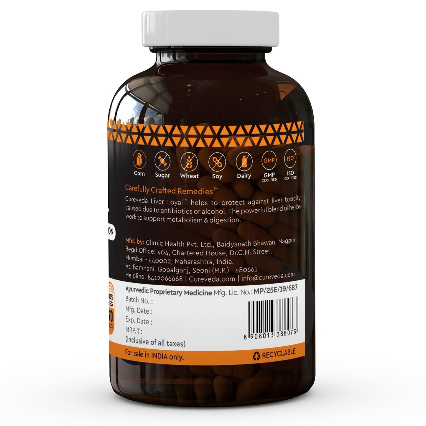 Cureveda Liver Loyal herbal supplement - Milk Thistle (silymarin) (60 T- image 4