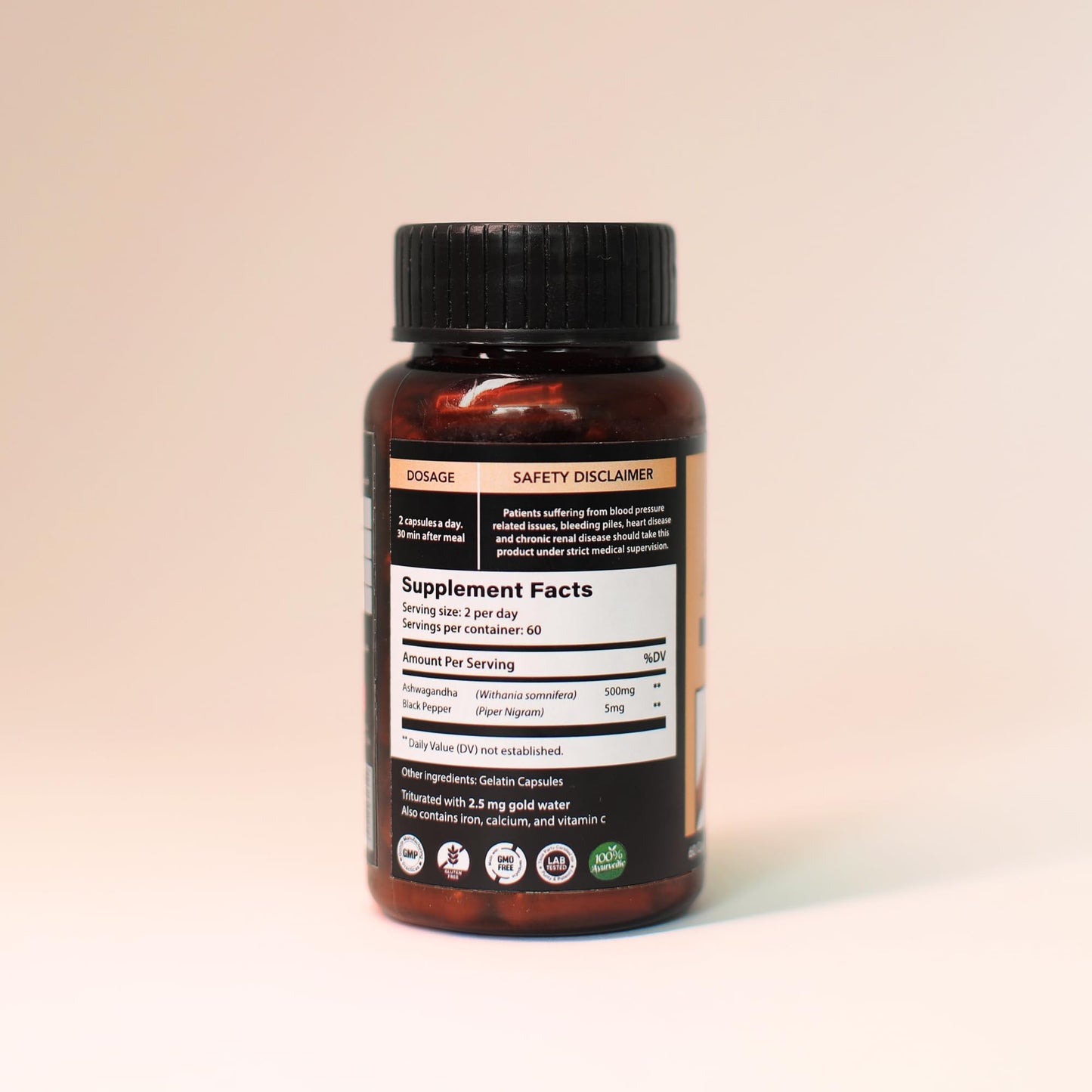 Sukham Ashwagandha Capsules | Processed using TTT-120 | 500 mg - 60 Capsules | Benefits include sound sleep, relaxed lifestyle, better immunity & recovery | For Both Men & Women