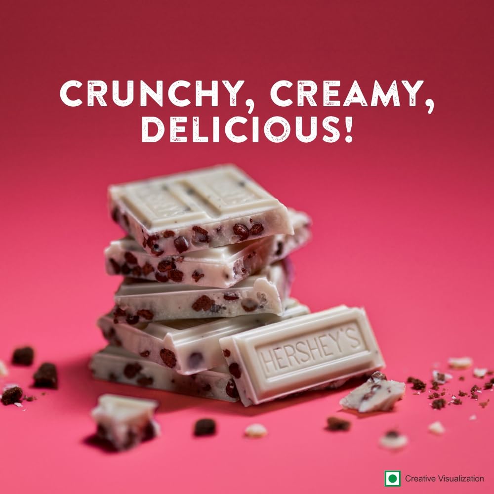 HERSHEY'S Cookies 'N' Creme Bar | Delicious Crunchy Delights 100g - Pac- image 8