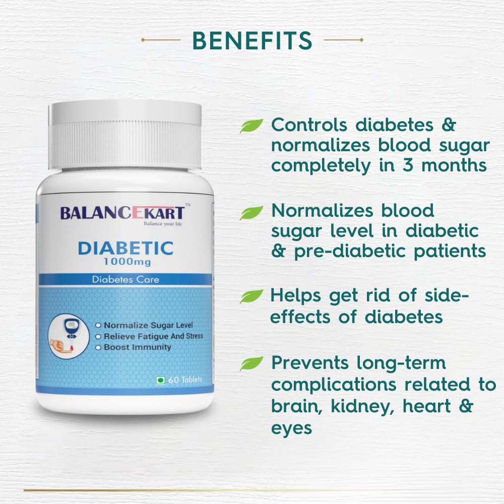 Balancekart Diabetics Care (1000mg) | Ayurvedic Herbal Supplement 60 Ca- image 5