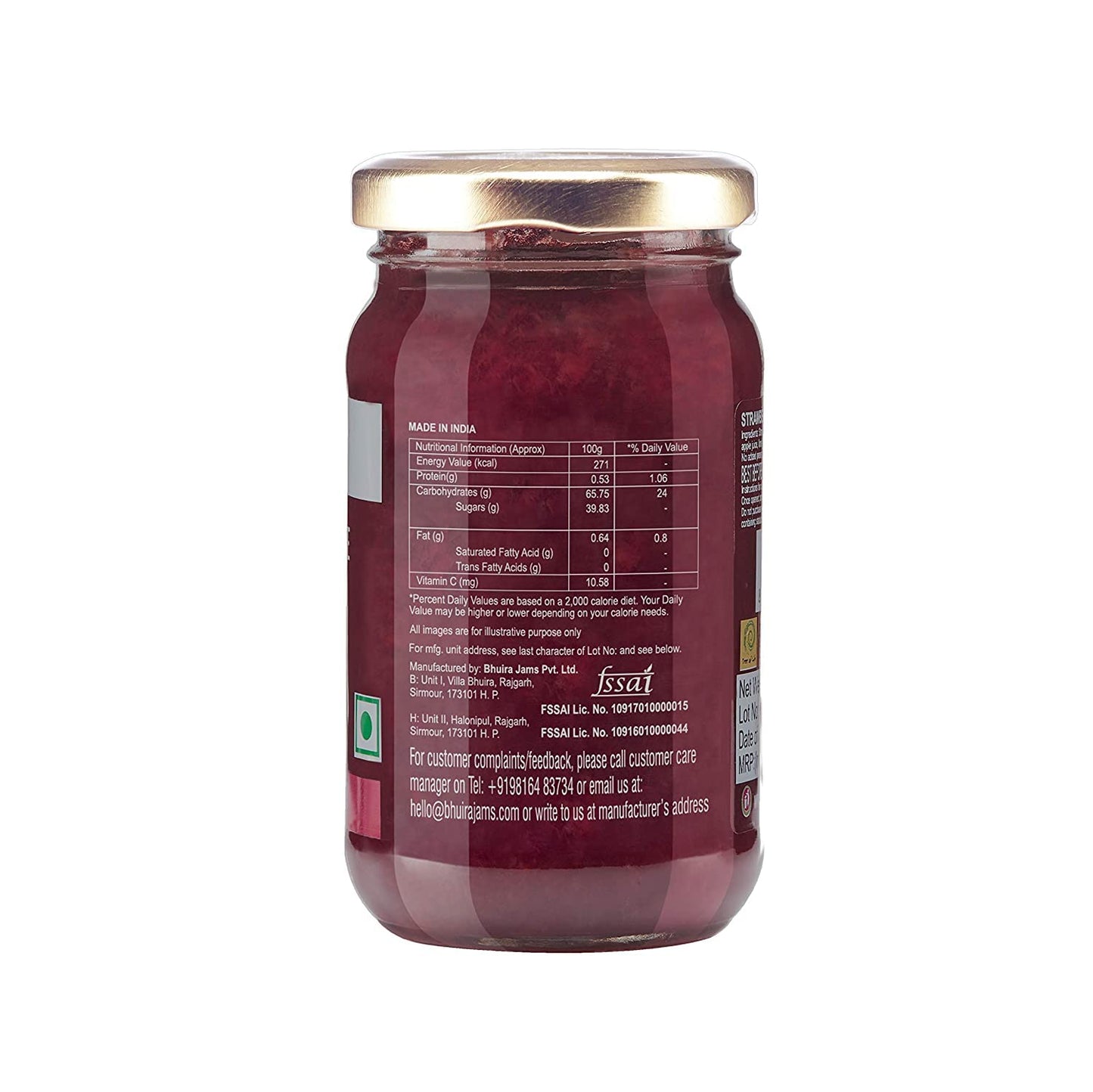 Bhuira|All Natural Jam Strawberry Preserve|No Added Sugar|No Added pres- image 6