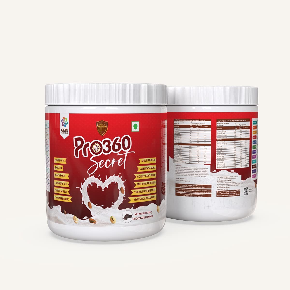 Pro360 Secret Nutritional Supplement Powder Dietary Supplement for Reproductive Health Testosterone booster, 250gm (Chocolate Flavour)