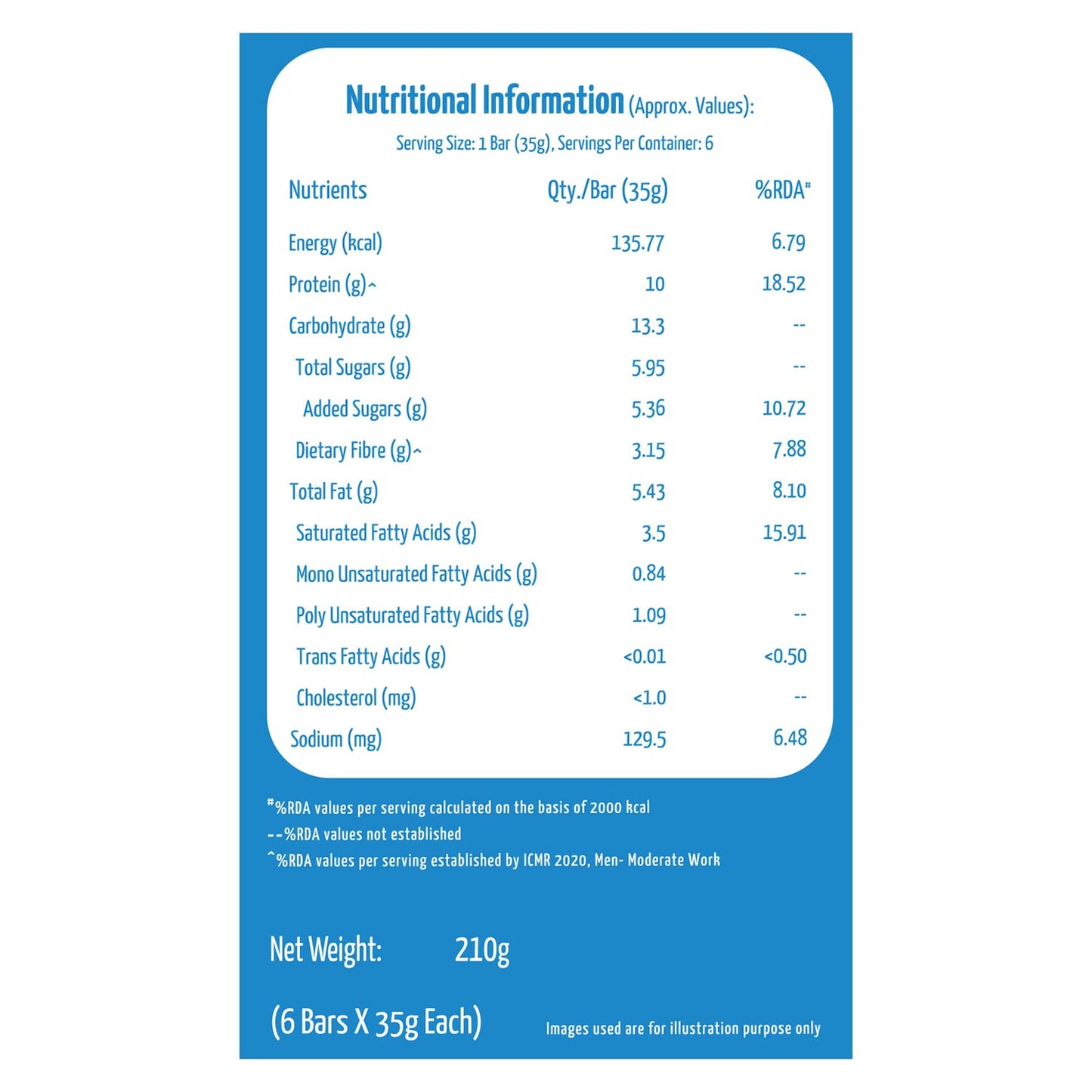 MuscleBlaze 10 Grams Protein Bar(Cookies & Cream, Pack Of 6)| Protein B- image 9