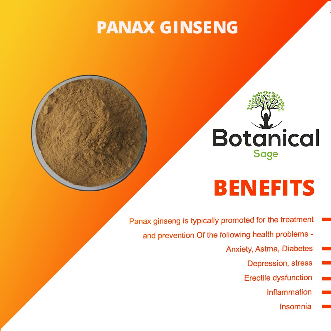 Botanical Sage- Panax ginseng Extract Powder 500g | Selected | Extra Cleaned