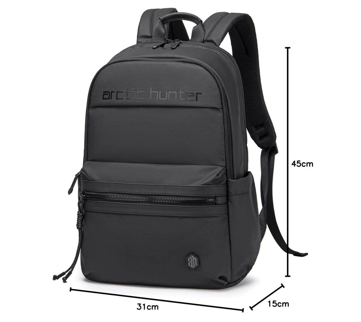 Arctic Hunter Compact Backpack for Men Women 21L One-Day-Capacity Slim 15.6" Laptop Bag Sleek Lightweight Water-resistant Small Laptop Backpack for Casual College Daypack