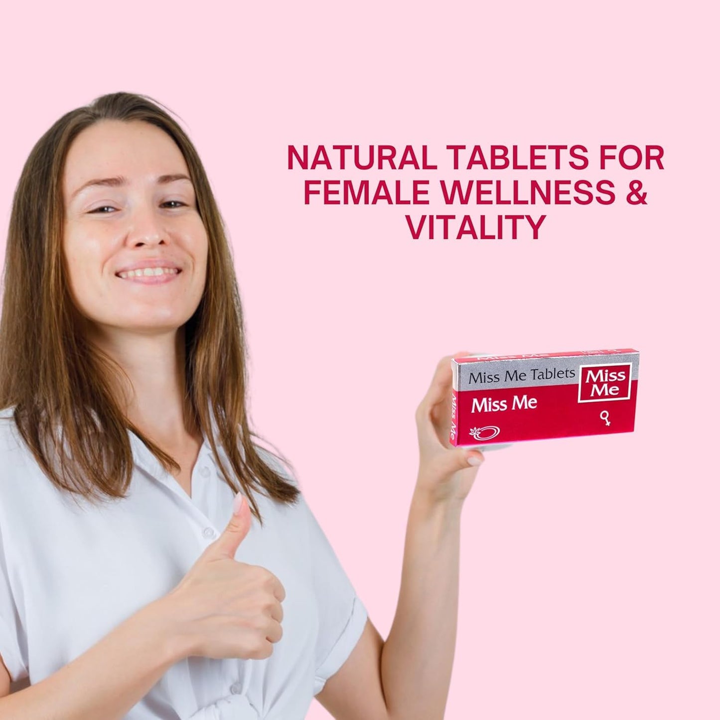 Miss Me Ayurvedic Tablets for Female Wellness | Hormonal Balance, Vitality & Intimate Health | 6 Tablets per Strip | Lab Tested, Chemical-Free, Natural Support for Women’s Health
