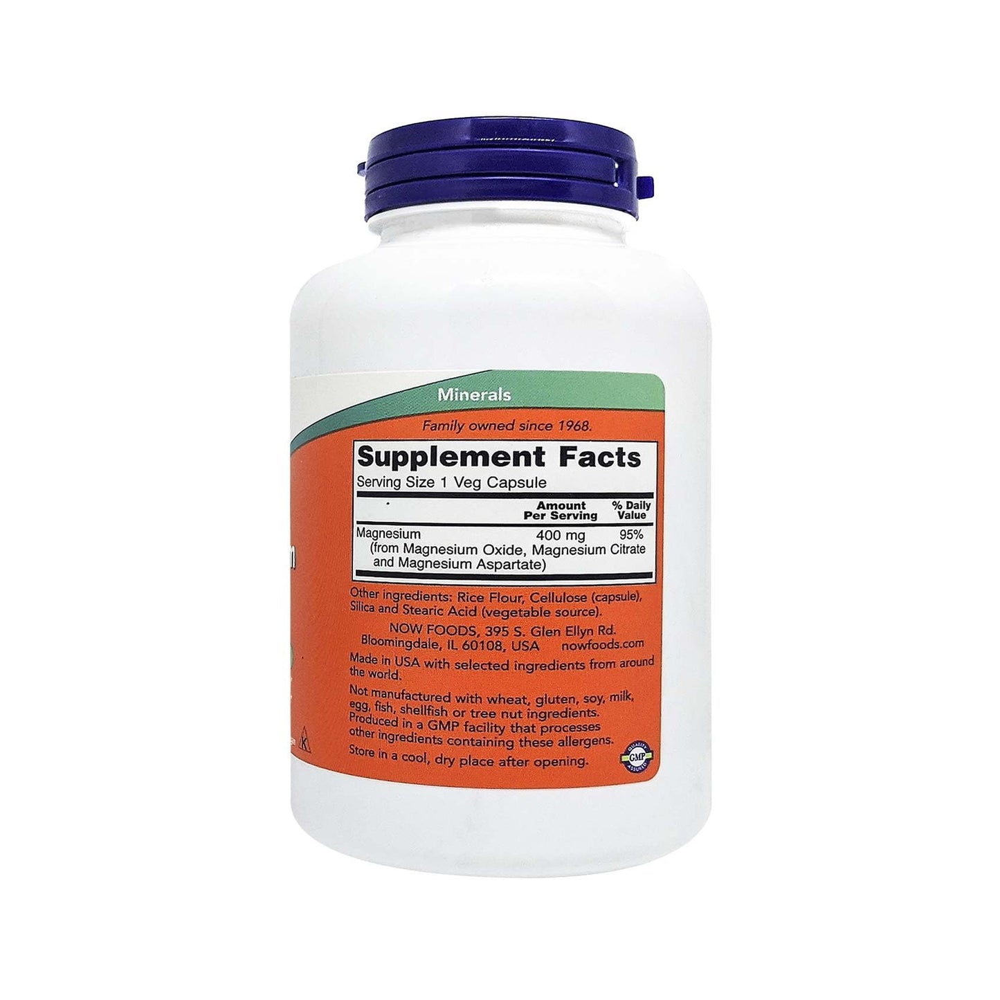 Now Foods Magnesium Capsules 400 mg - 180 Capsules
