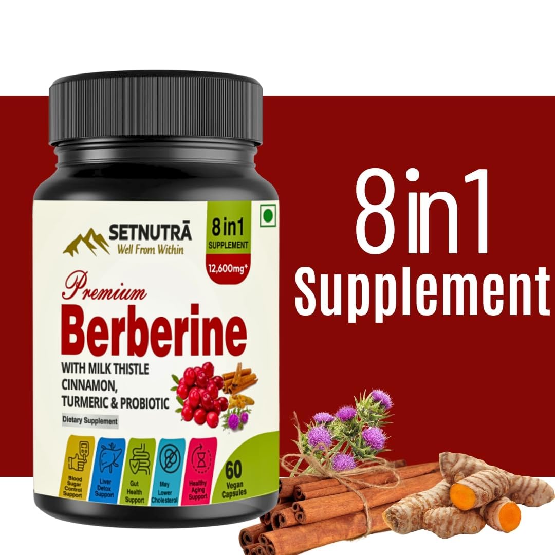 SETNUTRA | Berberine with Milk Thistle Cinnamon, Turmeric & Probiotic |- image 7