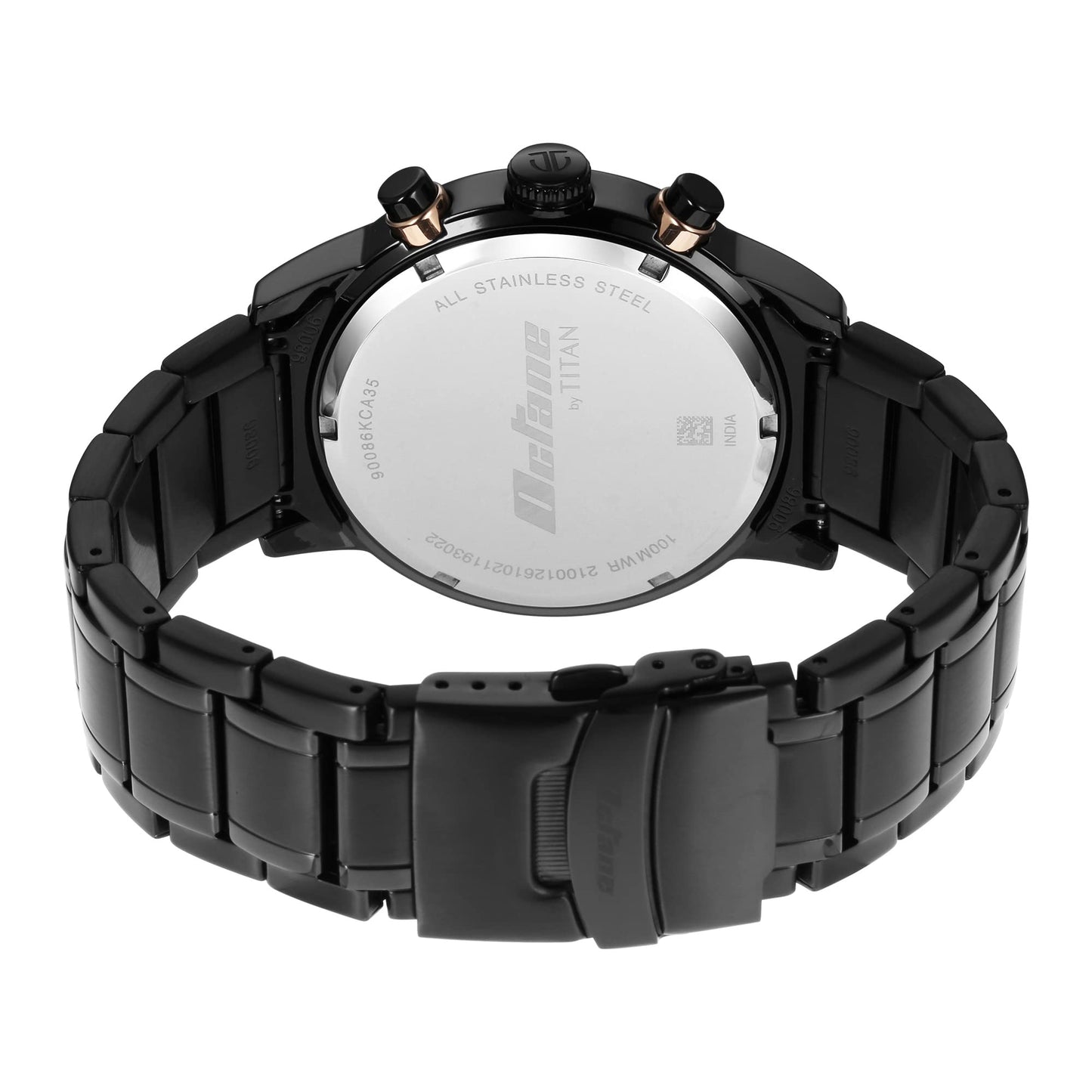 Titan Octane Black Dial Chronograph Watch for Men-NS90086KM05/NT90086KM- image 6