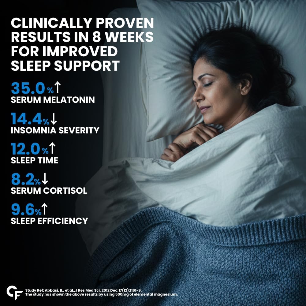 Carbamide Forte Chelated Magnesium Glycinate Supplement 2000mg Per Serving | Magnesium Supplement Supports Muscle Recovery & Better Sleep - 120 Veg Tablets