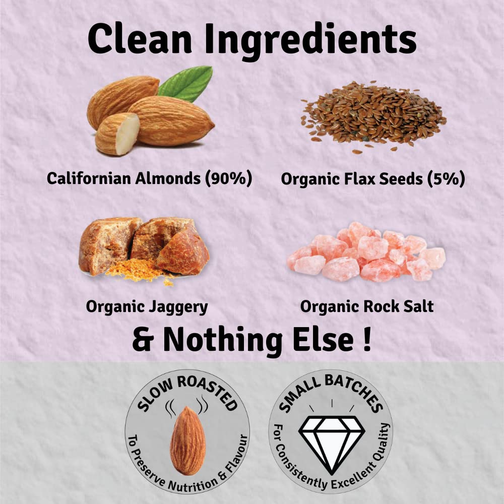 Jus' Amazin Crunchy Almond Butter – with Crunchy Flaxseeds (200g) | 22%- image 7