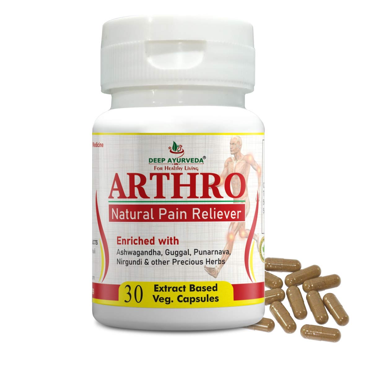 Arthro Joint Care Capsules | Joint Support & Mobility Formula | Herbal Supplement | 60 Vegan Capsules