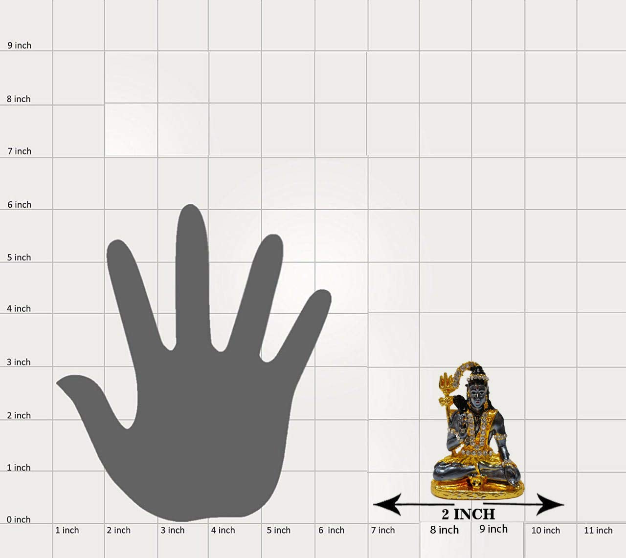 Collectible India Gold Plated Lord Shiva Statue Car Dashboard - Shiva I- image 7