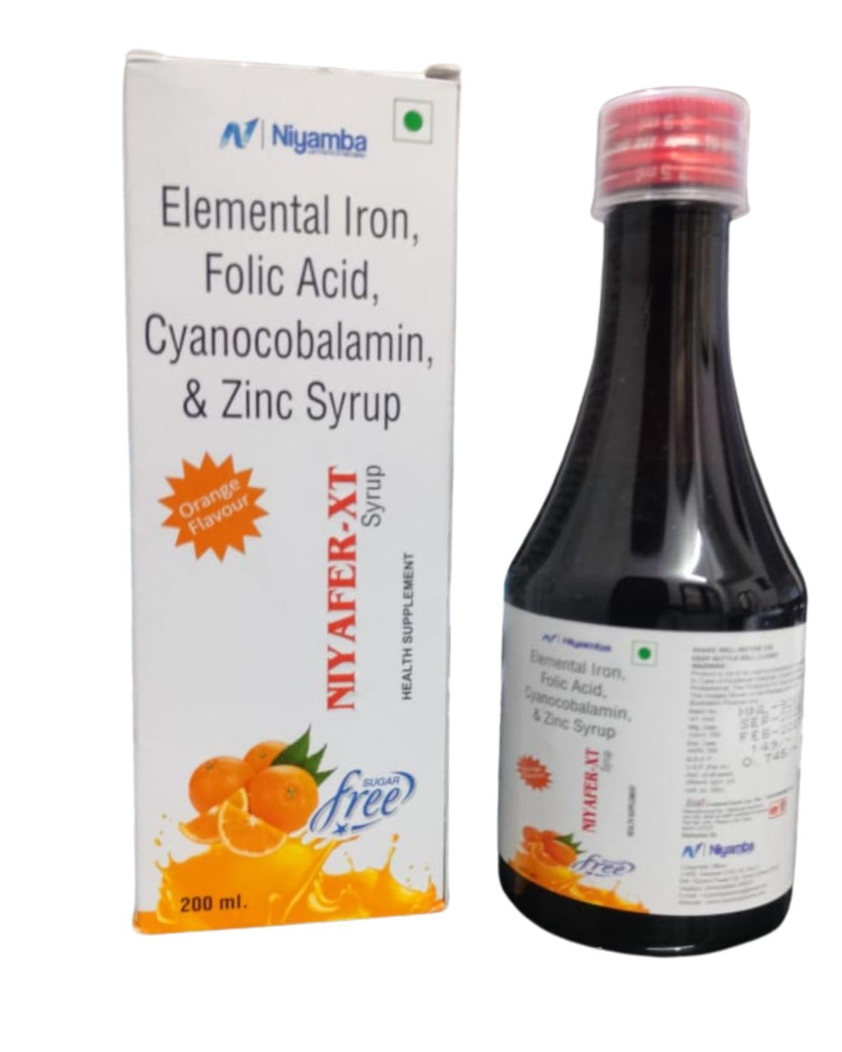 Niyamba Women Iron Folic Acid Liquid Syrup 200 ml with Multivitamin & Mineral Supplement for Hemoglobin, Energy & Daily Nutrition Support