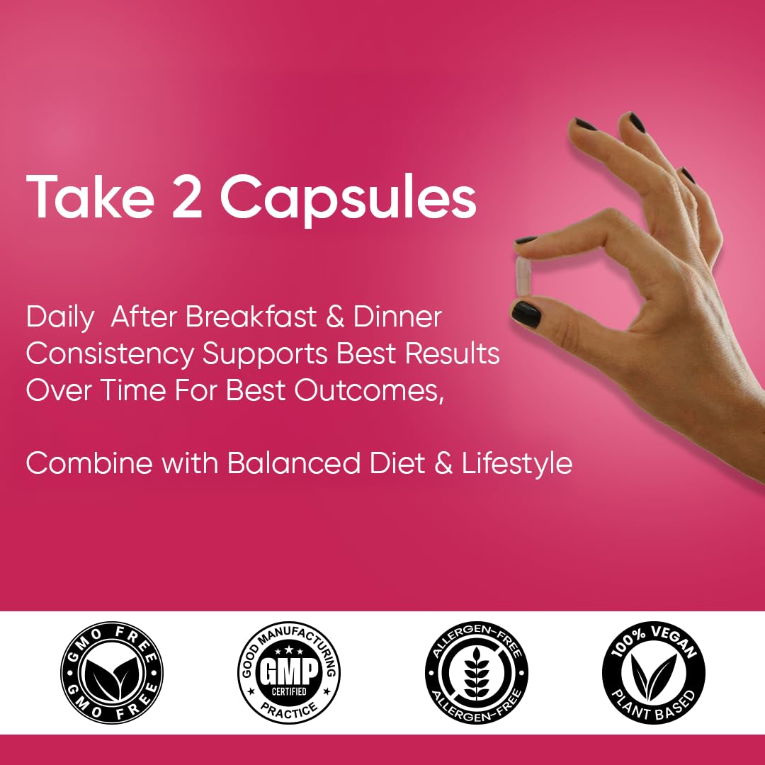 CUREFOREVER Cuplift Women’s Wellness Supplement | Shatavari, Ashwagandha, Fenugreek, Fennel & Pueraria Mirifica | Plant-Based Herbal Blend for Hormonal Balance, Vitality & Skin Health (60 Count (Pack of 2))