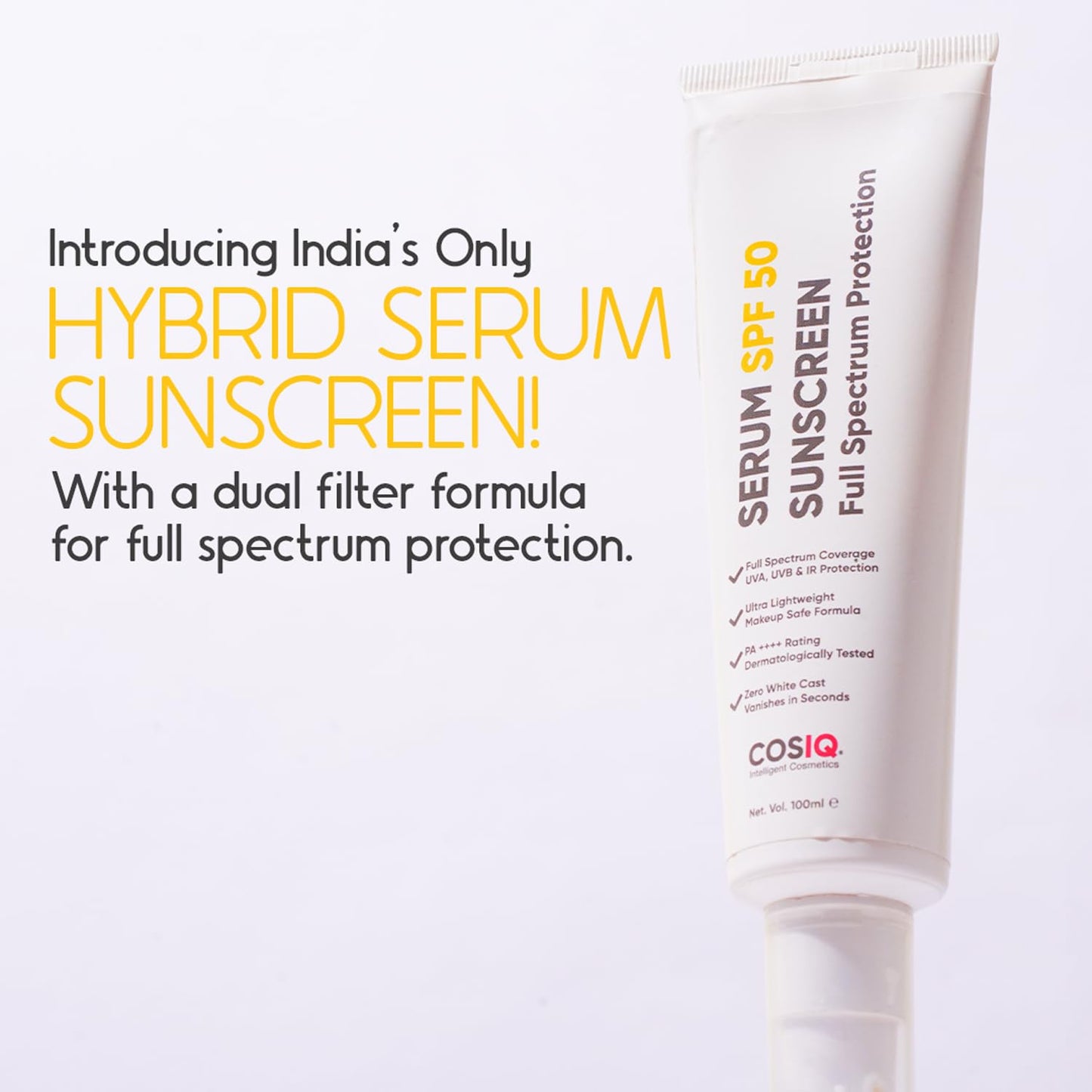 Cos-IQ Sunscreen Serum SPF 50 PA++++ | Broad Spectrum UVA, UVB & IR Pro- image 8